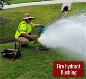 Hydrant flushing helps maintain water quality