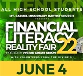 Financial Literacy Fair for high school students June 4