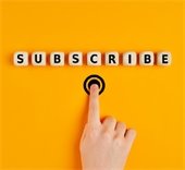 Person hitting a subscribe button