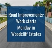 Resurfacing of roads in Woodcliff Estates starts Monday