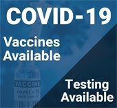 COVID-19 testing and vaccines available