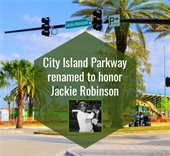 Jackie Robinson Parkway road sign