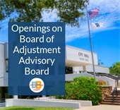 Openings on Board of Adjustment Advisory Board