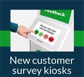 Mood-rating kiosks used to measure customer satisfaction will debut next week in City Hall