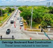 Oakridge Boulevard with road construction