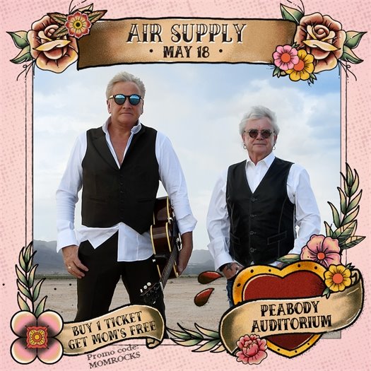 Tickets on sale to see Air Supply at Peabody Auditorium