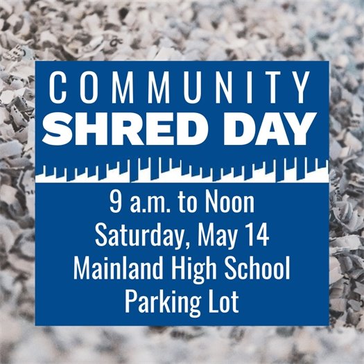 Community Shred Event is 9 a.m. to noon May 14
