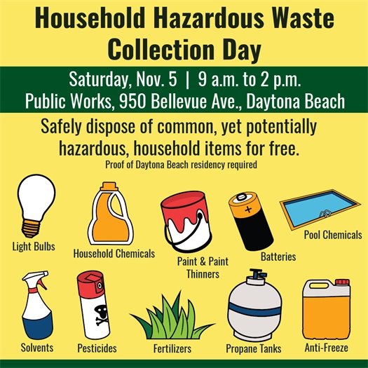 Household Hazardous Waste Collection Day is Nov. 5