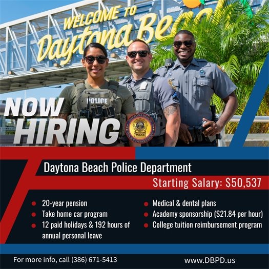 City of Daytona Beach is hiring police officers