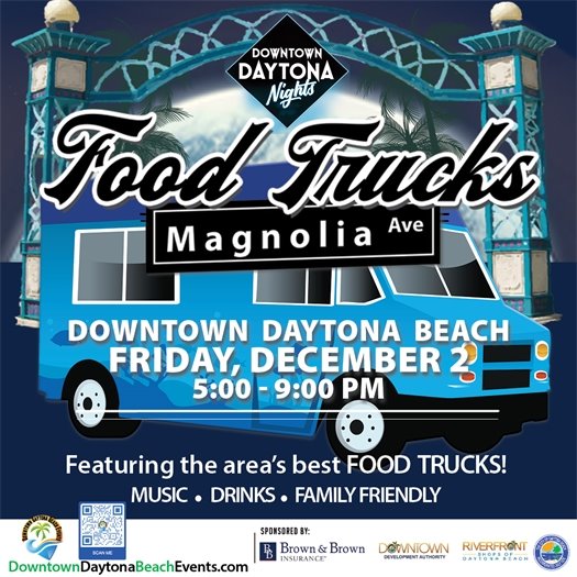 Food Trucks in downtown Daytona Beach Friday