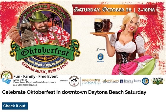 Oktoberfest is Saturday in downtown Daytona Beach