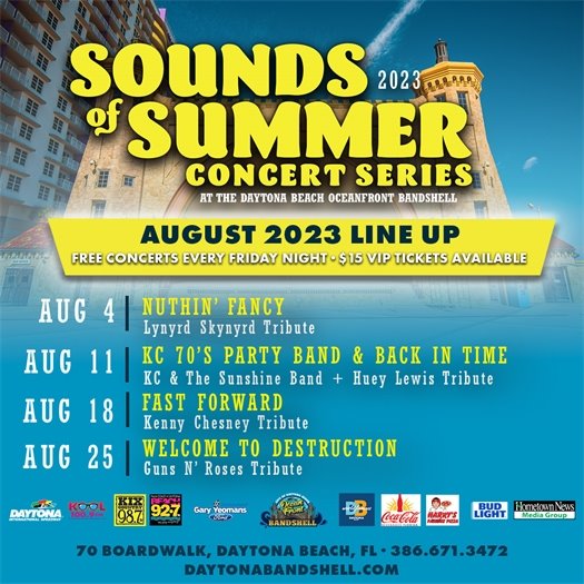 Daytona Beach Bandshell August Concerts