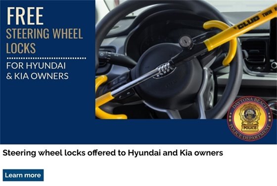 Steering wheel locks offered