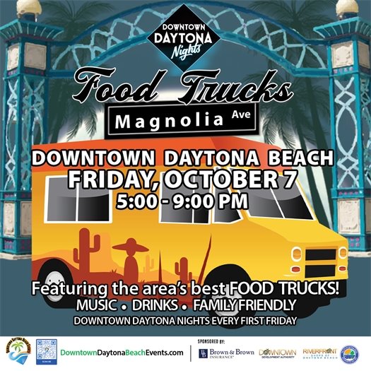 Food Trucks Friday night in Downtown Daytona Beach