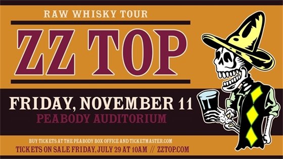 Tickets on sale Friday to see ZZ Top at Peabody Auditorium
